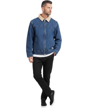 HUGO Shirt Collar Denim Jacket - Blue