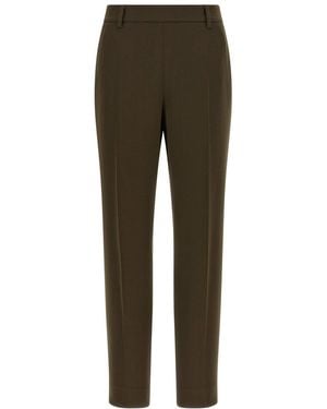 Alberto Biani Dark Straight Trousers - Green