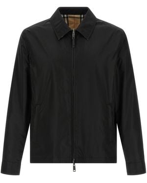 Burberry Shirt Collar Jacket - Black