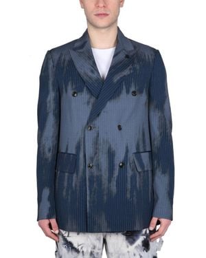 Amiri Peaked Lapel Blazer - Blue