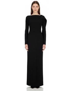 Courreges Solid Maxi Dress - Black