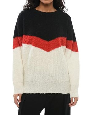 Stella McCartney Color Block Crew Neck Sweater - Black