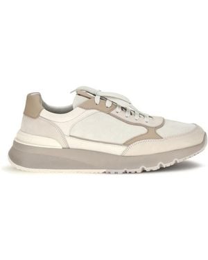 Brunello Cucinelli Off Leather Trainers - White