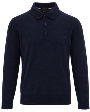 BOSS Dark Polo Jumper - Blue