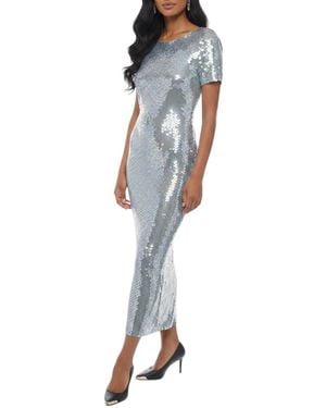 Maison Margiela Embellished Boat Neck Midi Dress - Blue