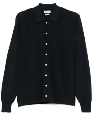 Doppiaa Knitted Long Sleeve Shirt - Black