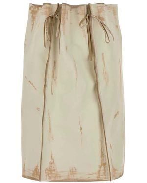 Prada Printed Knee Length Skirt - Natural