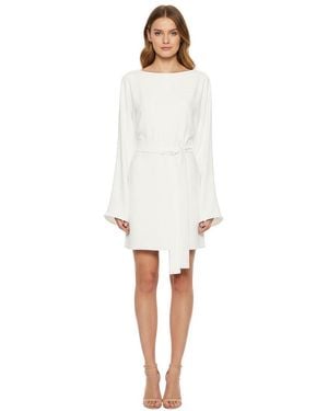 P.A.R.O.S.H. Boat Neck Mini Dress - White