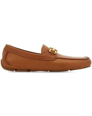 Ferragamo Leather Loafers - Brown