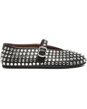 Alaïa Rhinestones Ballet Flats - Black