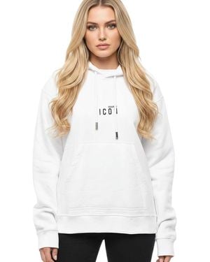 DSquared² Logo Hood Sweatshirt - White
