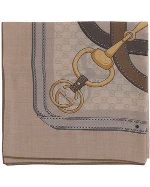 Gucci Logo Scarf - Natural