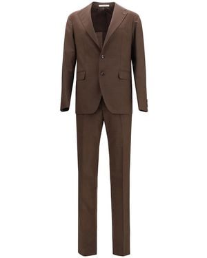 Tagliatore Single Breasted Suit - Brown