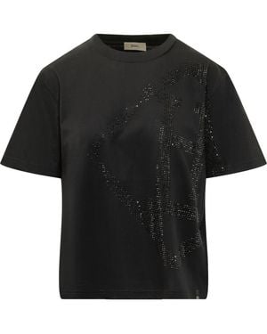 Herno Strass-Embellished T-Shirt - Black