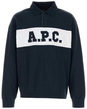A.P.C. Logo Polo - Blue