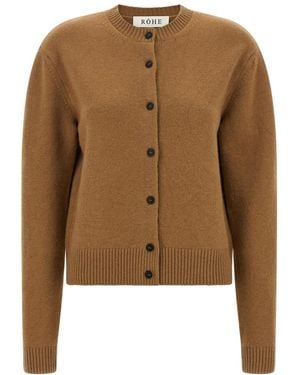 Rohe Knitted Crew Neck Sweater - Brown