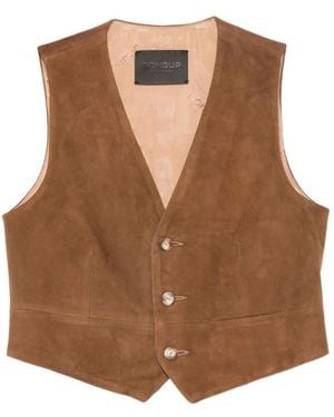Dondup V-Neck Waistcoat - Brown