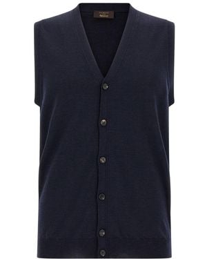 Zanone Flexwool Vest - Blue