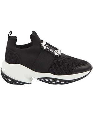 Roger Vivier Embellished Run Sneakers - Black