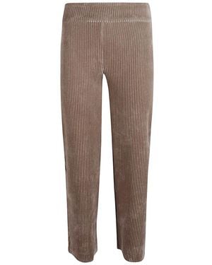 Avenue Montaigne Corduroy Cropped Pants - Brown