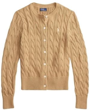 Ralph Lauren Crewneck Logo Cardigan - White