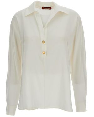 Max Mara Loose Solid Shirt - White