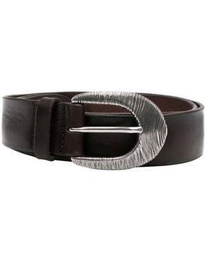 Orciani Logo Buckle Belt - Black