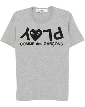 Comme des Garçons Graphic Crew Neck T-Shirt - Gray