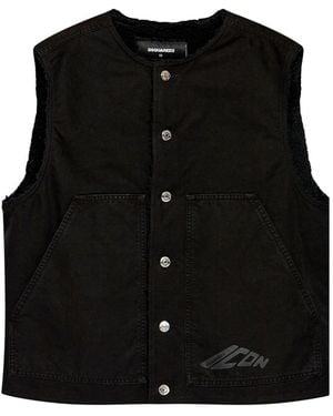 DSquared² Logo Denim Jacket - Black