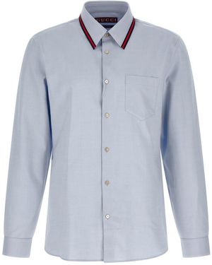 Gucci Regular Solid Shirt - Blue
