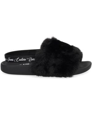 Versace Jeans Couture Logo Slides - Black
