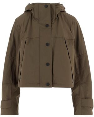 Burberry Solid Hood Blazer - Green