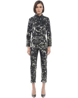 Stella McCartney Abstract Mock Collar Jumpsuit - Black