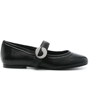 Coperni Leather Ballet Flats - Black