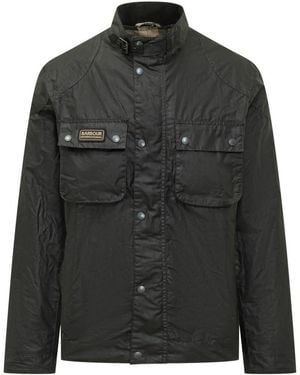 Barbour Solid Mandarin Collar Jacket - Black