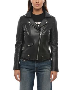 DIESEL Solid Notched Lapel Jacket - Black