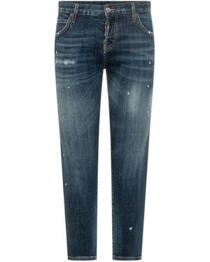 DSquared² Skinny Mid Rise Jeans - Blue