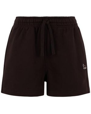 Maison Kitsuné Shorts Cotton - Black