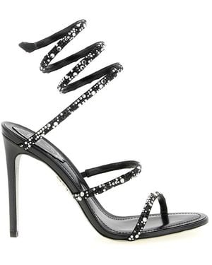 Rene Caovilla Embellished Cleo Heels - Black