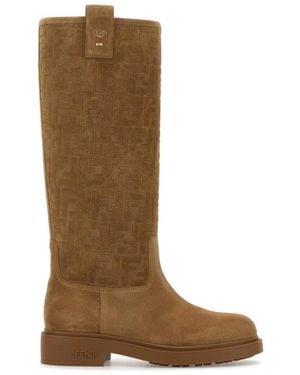 Fendi Suede Boots - Brown