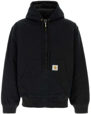 Carhartt Logo Hood Jacket - Black