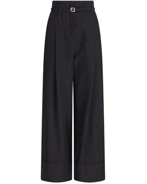 Fendi Tailored Pleated Trousers - Black