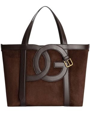 Dolce & Gabbana 3.5 Logo Large Tote - Brown
