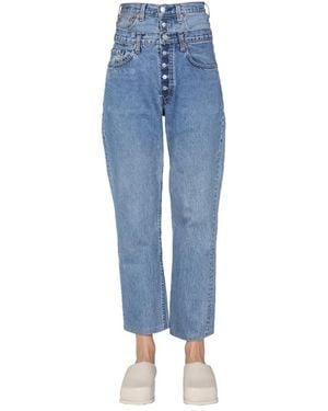 1/OFF Straight High Rise Jeans - Blue