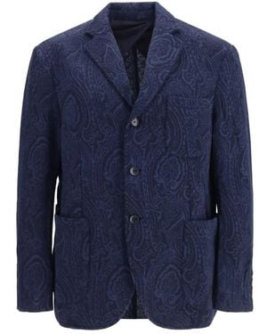 Etro Paisley Blazer - Blue