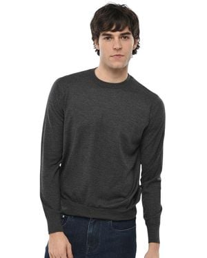 Oliver Lattughi Dark Crew Neck Jumper - Black