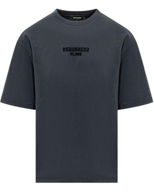 DSquared² Crewneck Logo T-Shirt - Blue