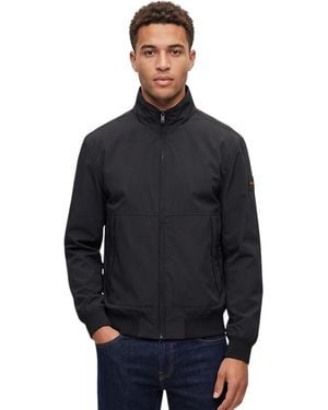 BOSS Solid Mock Collar Jacket - Black