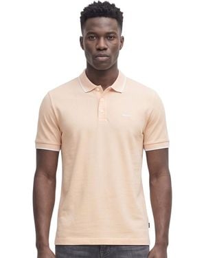 BOSS Solid Shirt Collar Polo - Natural
