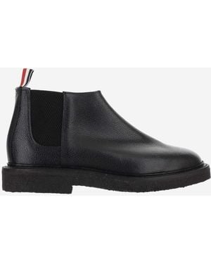 Thom Browne Solid Chelsea Boots - Black
